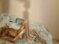 Poop  XXX Movie - Blonde chick covered in shit gets her ass destroyed by huge cock